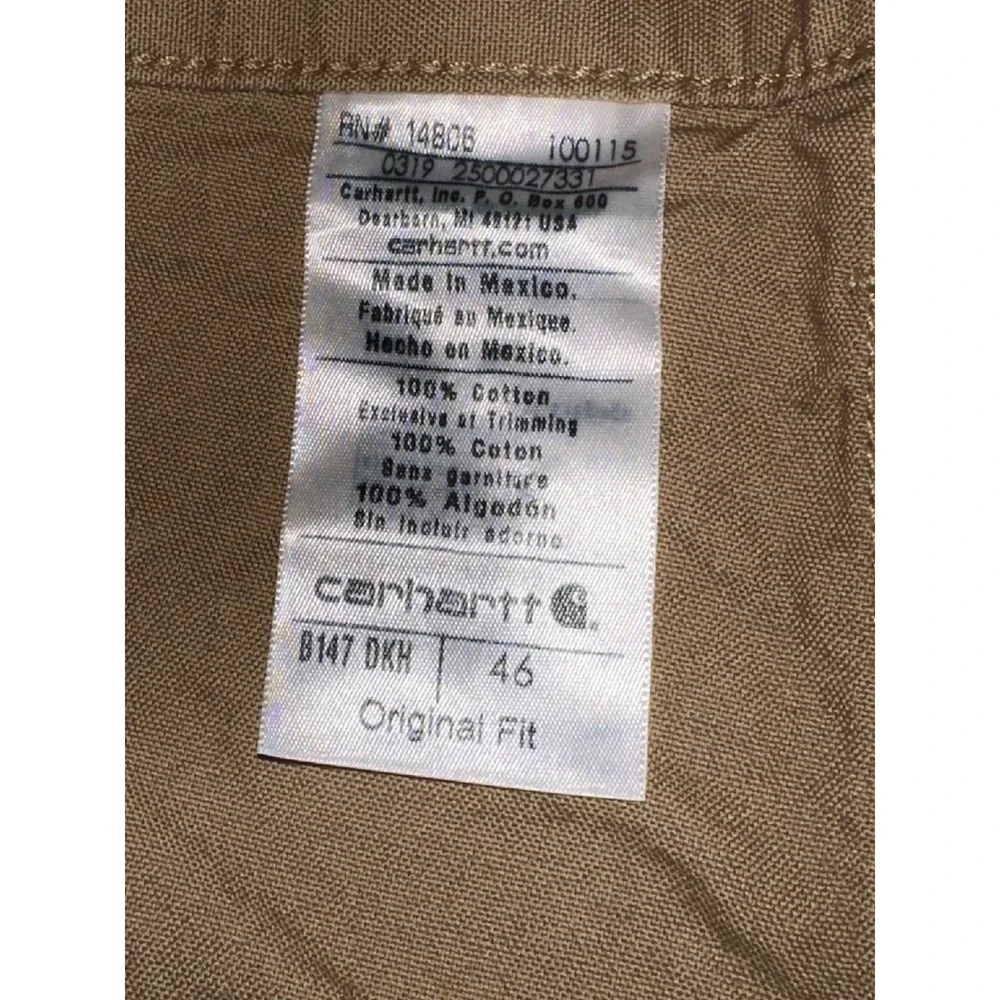 Carhartt‎ Loose Original Fit Canvas Work Shorts New Size 46